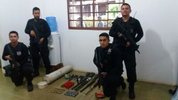 Ao integrada apreende armas e munies em cidade do interior de MT