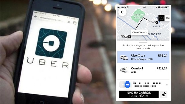 Uber fica fora do ar e carros 'desaparecem' de Cuiab; usurios relatam problemas