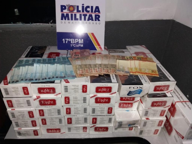 Homem  preso com 320 carteiras de cigarro contrabandeadas