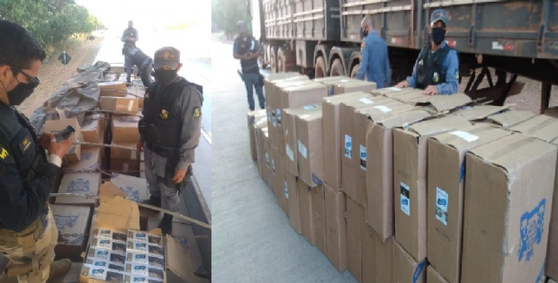 Polcia Militar apreende carga contrabandeada avaliada em R$ 1,4 milho