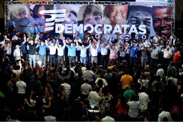 Ao lado de Mauro e Jayme, Leito diz que PSDB tem que respeitar candidatura do DEM
