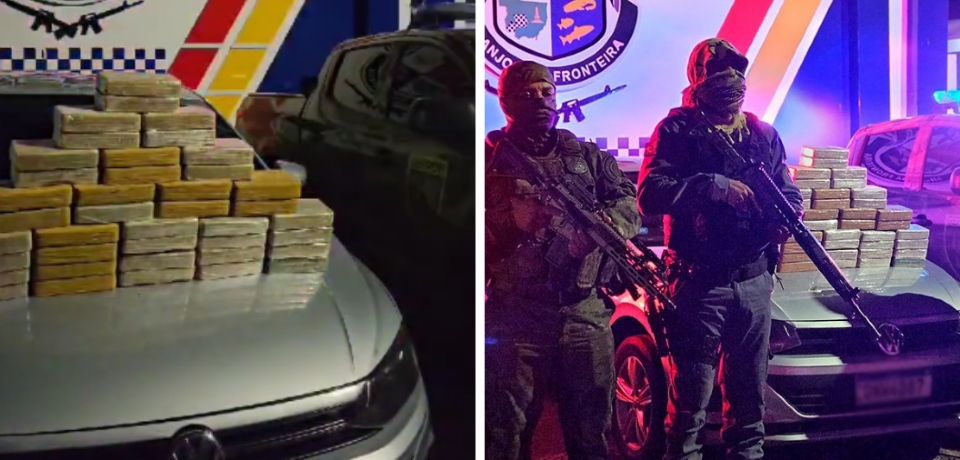 Trio  preso com cocana avaliada em mais de R$ 700 mil na fronteira