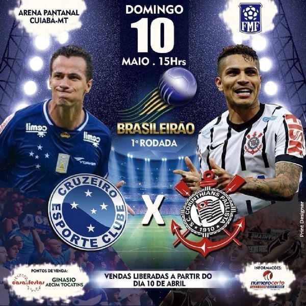 Sorteio relmpago: Concorra a seis pares de ingressos para o jogo entre Cruzeiro e Corinthians