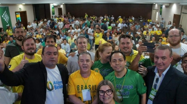 Com participao de Bolsonaro, evento do Aliana rene mais de 800 pessoas em Cuiab
