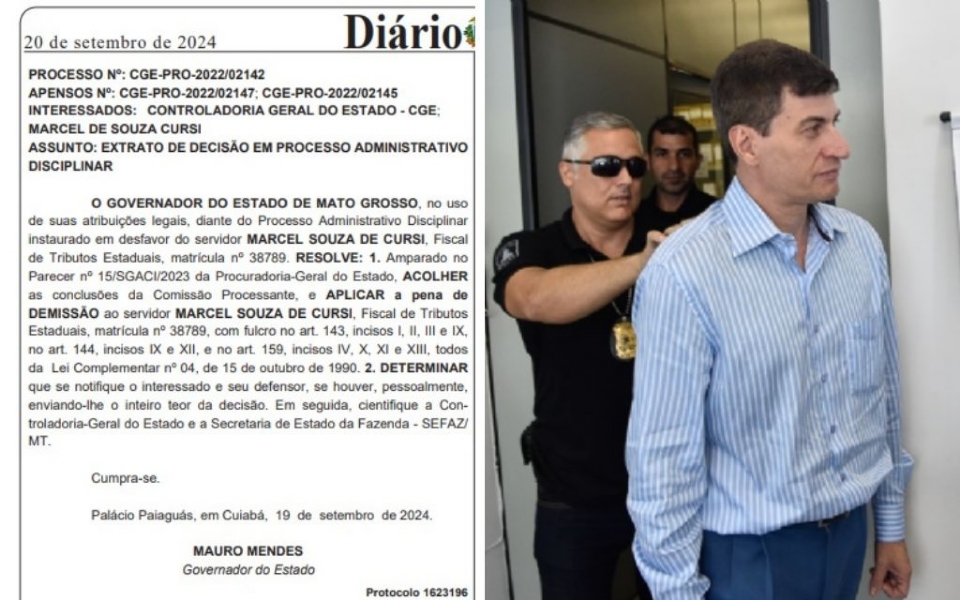 Mauro demite Marcel de Cursi, ex-secretrio da Sefaz investigado por corrupo durante gesto Silval