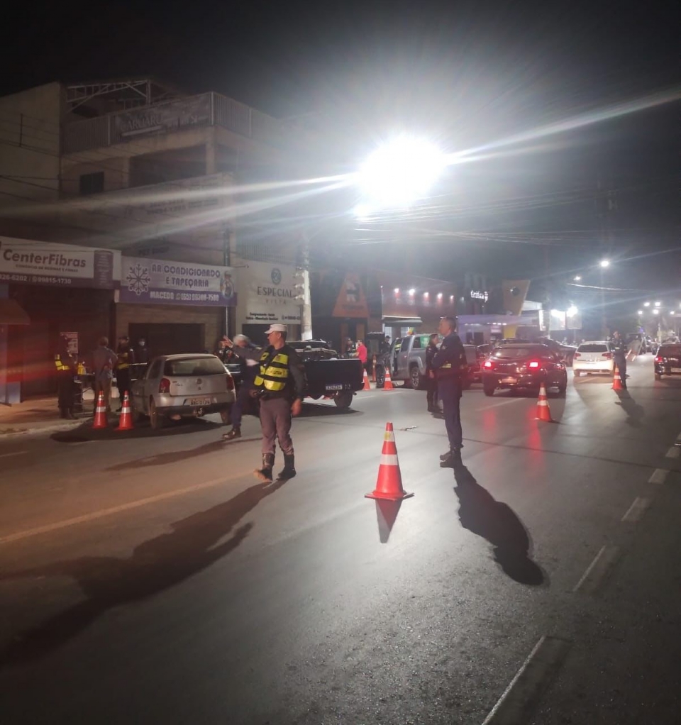 Operao Lei Seca termina com oito autuados por embriaguez em avenida de Vrzea Grande