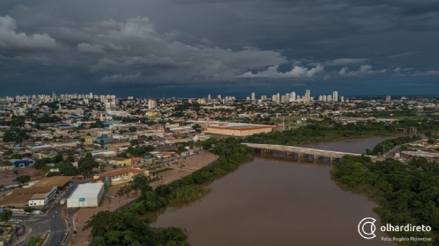 Cuiab e mais 106 cidades de MT tm risco de granizo, vendaval e tempestade; veja lista