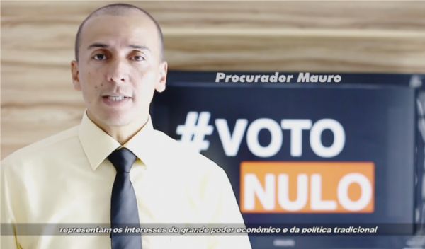 Em vdeo, Procurador Mauro afirma que votar nulo no 2 turno: Nem Wilson Santos, nem Emanuel