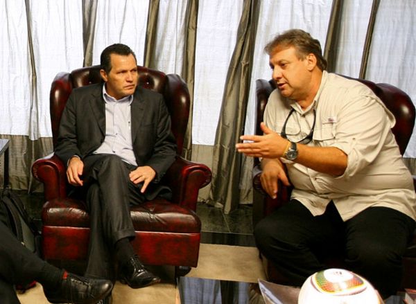 Romoaldo Jnior com Silval Barbosa, em uma das ltimas conversas antes da entrega do cargo de lder