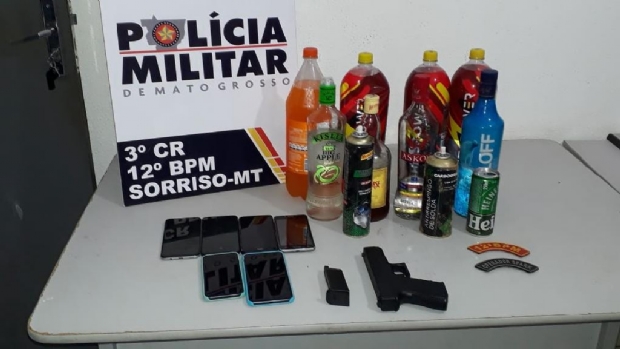 PM prende seis em festa clandestina e apreende solvente  base de solda consumido como droga