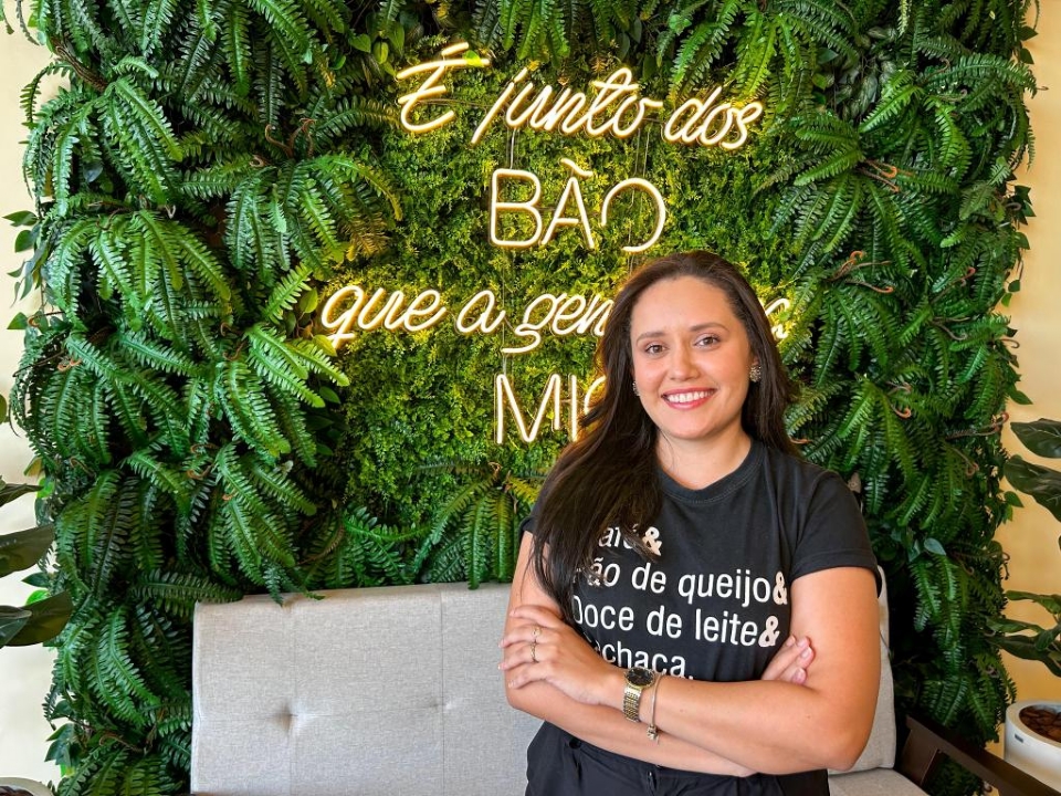 Empreendedora Thalita Pereira, proprietria da cafeteria Cheirin Bo de Nova Mutum.