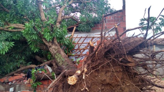 Famlia que teve casa destruda durante temporal ainda aguarda atendimento dos bombeiros