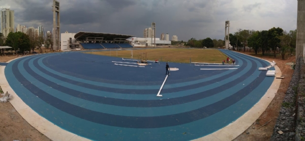 Pista do COT da UFMT recebe trabalhos finais e deve ser entregue em breve