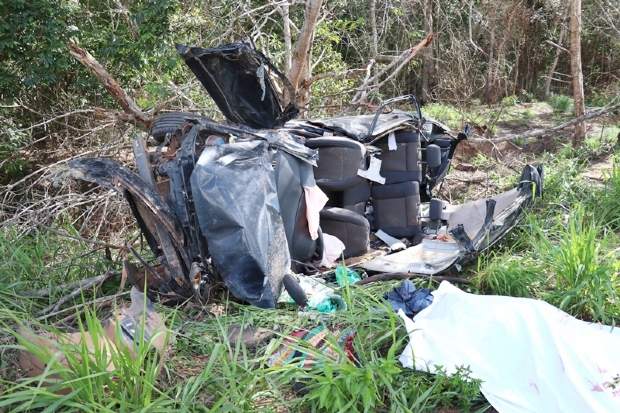 Mulher morre em capotamento e quaro ficam feridos na MT-249