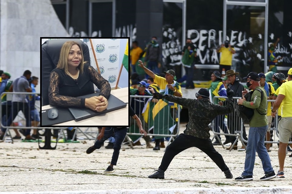 Ex-presidente do Sindspen e policial penal so detidas em atos antidemocrticos em Braslia