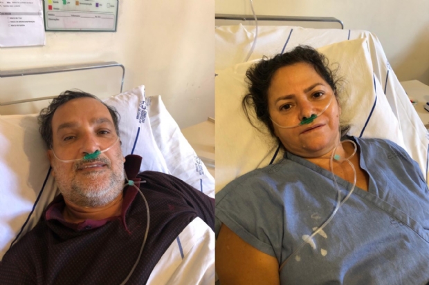 Aps superar Covid-19 e internao na UTI, casal de fazendeiros se reencontra em hospital