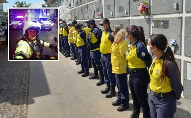 Despedida de agente da Semob vtima da Covid-19 tem honrarias e homenagens;  veja 