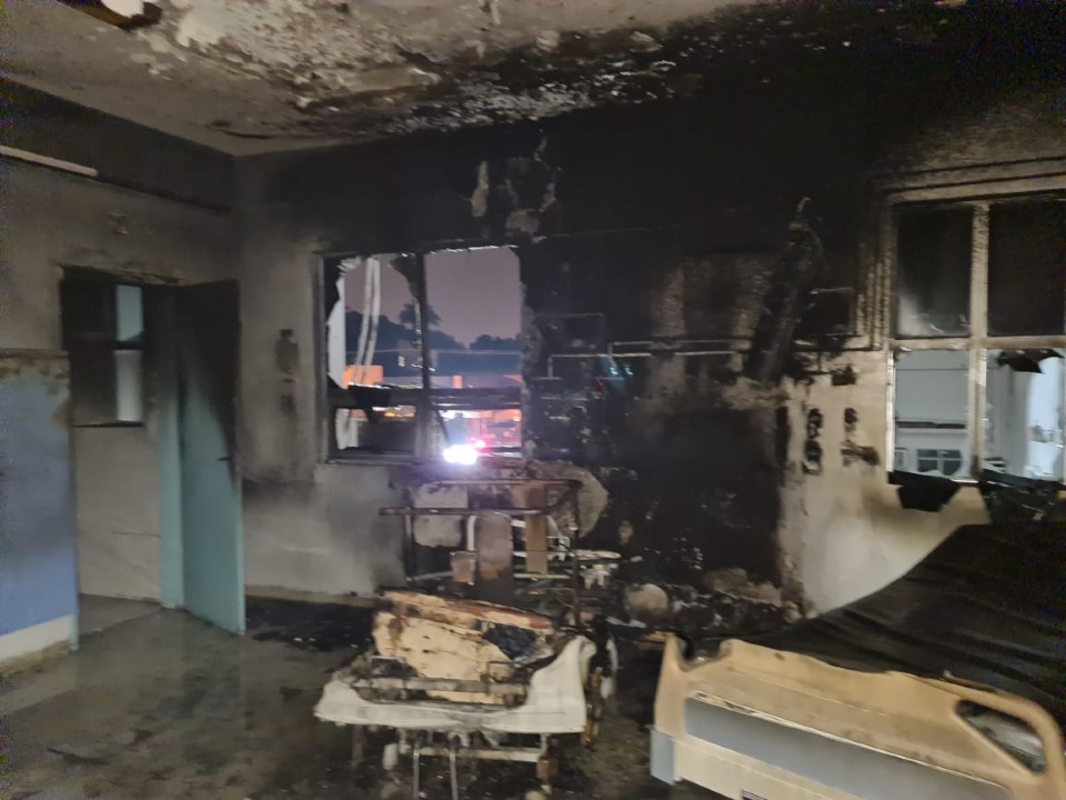 Hospital Geral  alvo de incndio e pacientes so evacuados para controle das chamas;  foto e vdeo 