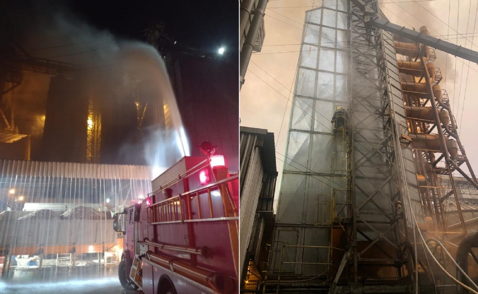 Combate a incndio em silo que armazena soja durou mais de 19 horas; equipes fazem rescaldo