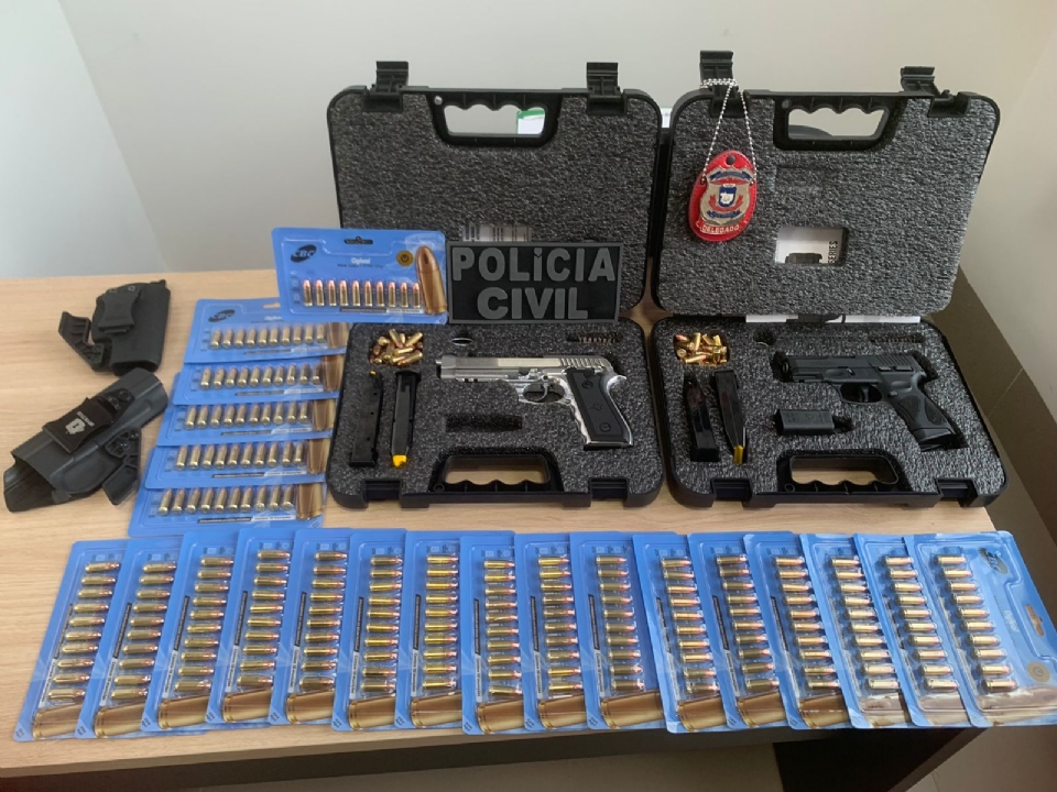 Operao da Polcia Civil apreende armas e munies com suspeitos de violncia domstica na Capital
