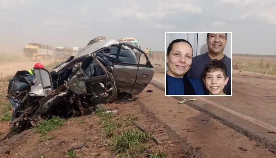 Casal de pastores e filho de 14 anos morreram em acidente entre quatro veculos na BR-163; veja nomes