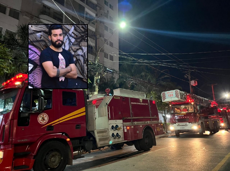 Artista plstico salva moradora durante incndio em edifcio de Cuiab; veja vdeos