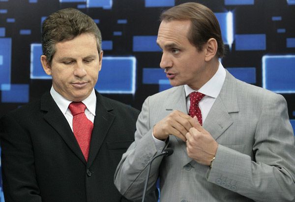 Mauro Mendes e Wilson Santos em debate pelo Governo do Estado em 2010