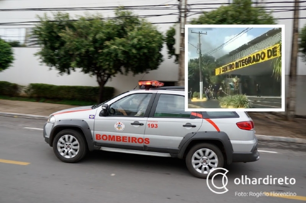 Incndio atinge escola particular e Corpo de Bombeiros  acionado;   veja vdeo