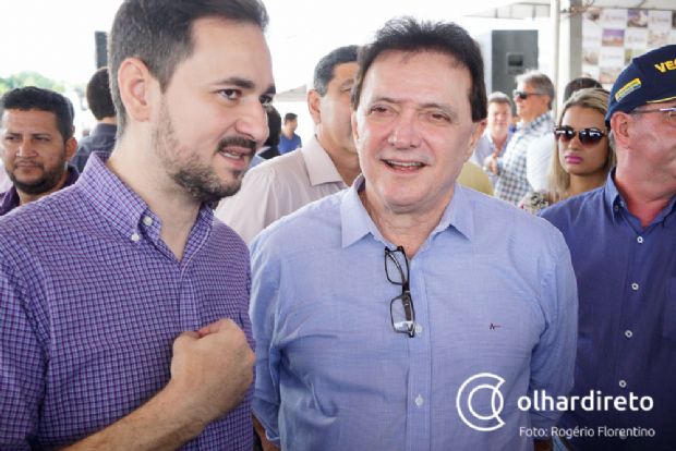 Antnio Joaquim durante inaugurao de obras de duplicao da avenida Filinto Muller, em Vrzea Grande