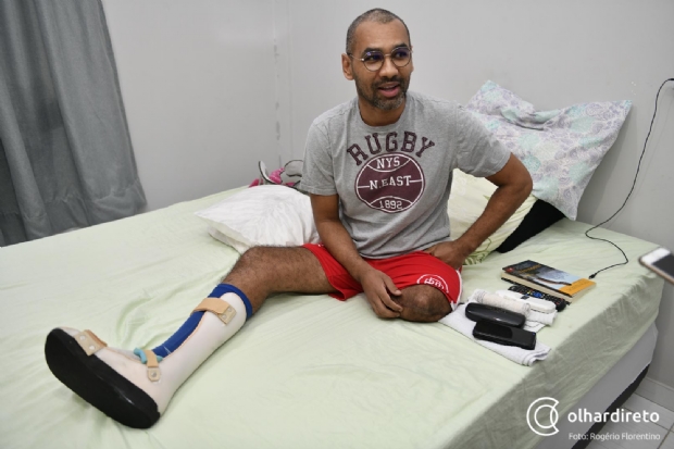 Aps perder perna em acidente, personal trainer luta pela recuperao e precisa de ajuda para prtese