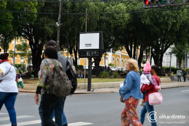 Temperatura volta a cair para 16C em Cuiab e 11C em Chapada no fim de semana