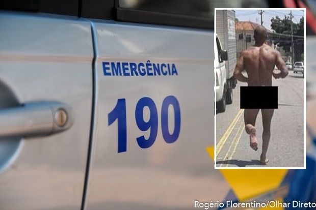 ​Homem  preso ao ser visto andando nu na Avenida Fernando Corra