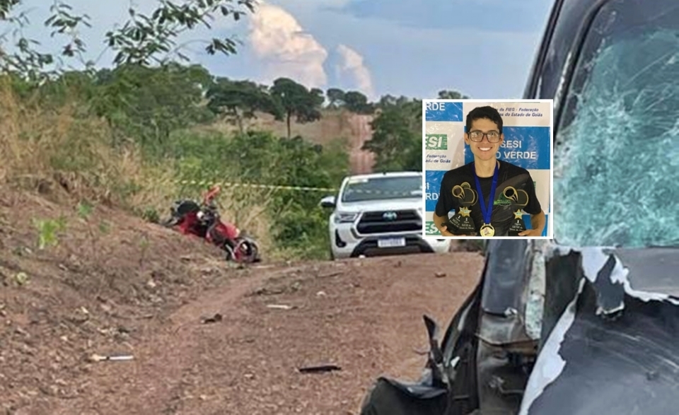 Professor de Educao Fsica e adolescente morrem aps moto bater em caminhonete