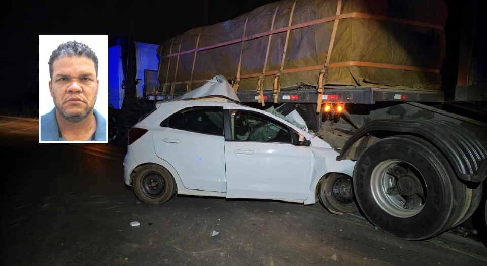 Homem morre preso s ferragens em acidente entre carro e caminho na MT-010