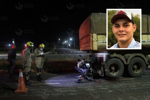 Motociclista de 21 anos morre ao colidir na traseira de caminho parado