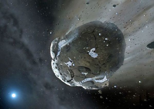 Concepo artstica ilustra um asteroide