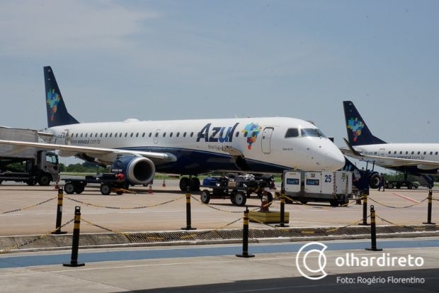 Avio da Azul tem pane antes da decolagem em Cuiab e passageiros so evacuados por sada de emergncia;  vdeo 