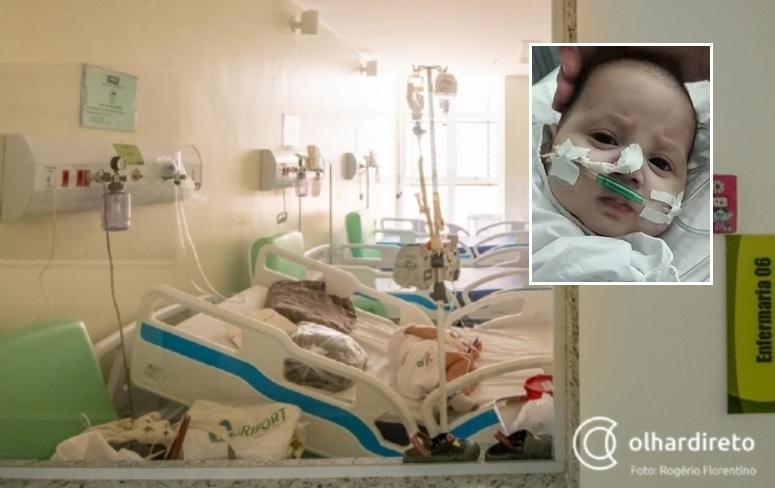 Famlia pede ajuda para custear tratamento de beb que teve 90% do pulmo comprometido pela Covid-19