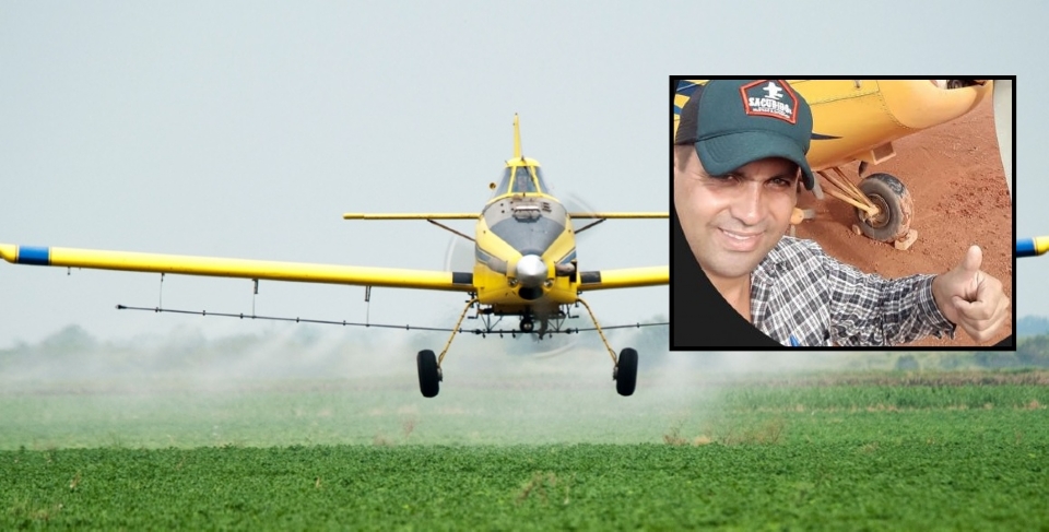 Piloto agrcola de 42 anos morre ao cair com aeronave em fazenda do interior