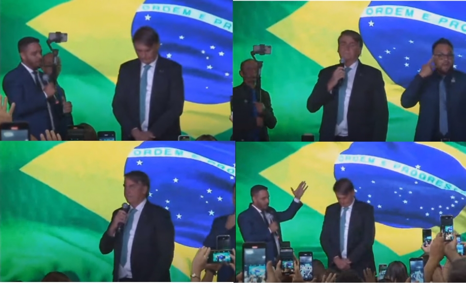 Bolsonaro relembra facada, acena a Mauro e diz que se sente prisioneiro sem tornozeleira eletrnica