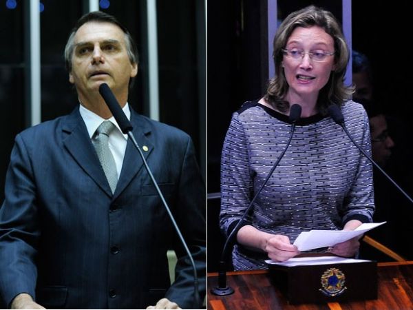 Os deputados Jair Bolsonaro e Maria do Rosrio