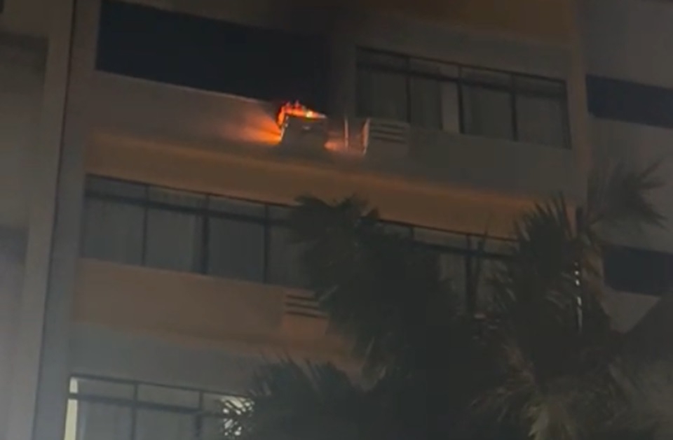 Problema em ar-condicionado de hotel no centro de Cuiab gera princpio de incndio