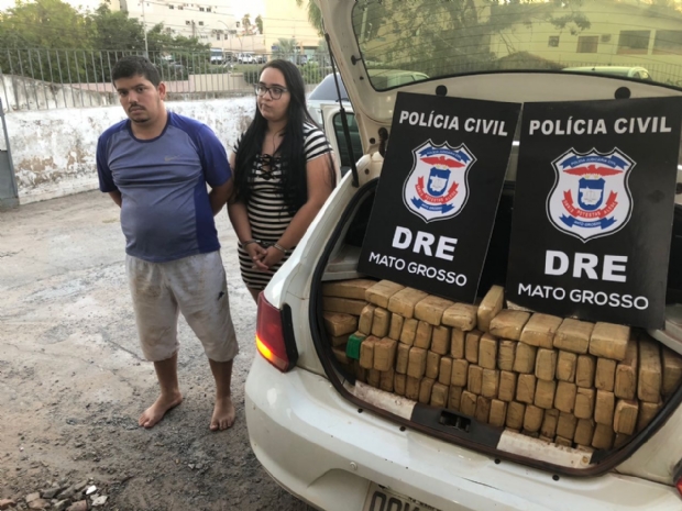 Casal  preso com quase meia tonelada de maconha na estrada de Chapada dos Guimares