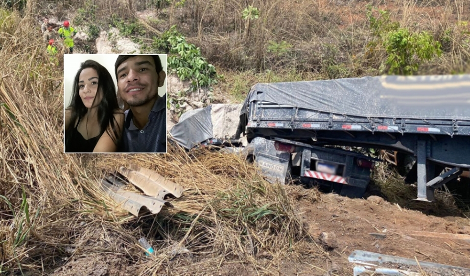 Casal e filha de 1 ano morreram aps cabine ser soterrada por calcrio em acidente na BR-163
