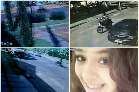 Novas imagens mostram assassino de Ana Ldia Gomes (foto), de 14 anos
