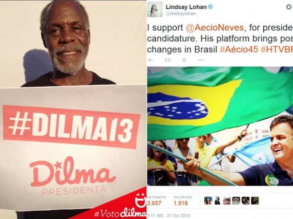 Atores de Hollywood manifestam apoio a Dilma e Acio na internet