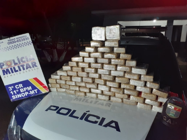 Polcia encontra mais de 70kg de droga avaliada em R$ 2 milhes em camionete