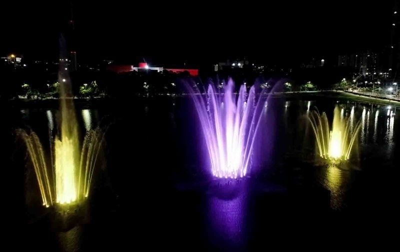 Show das guas volta a acontecer duas vezes por noite na Lagoa Paiagus
