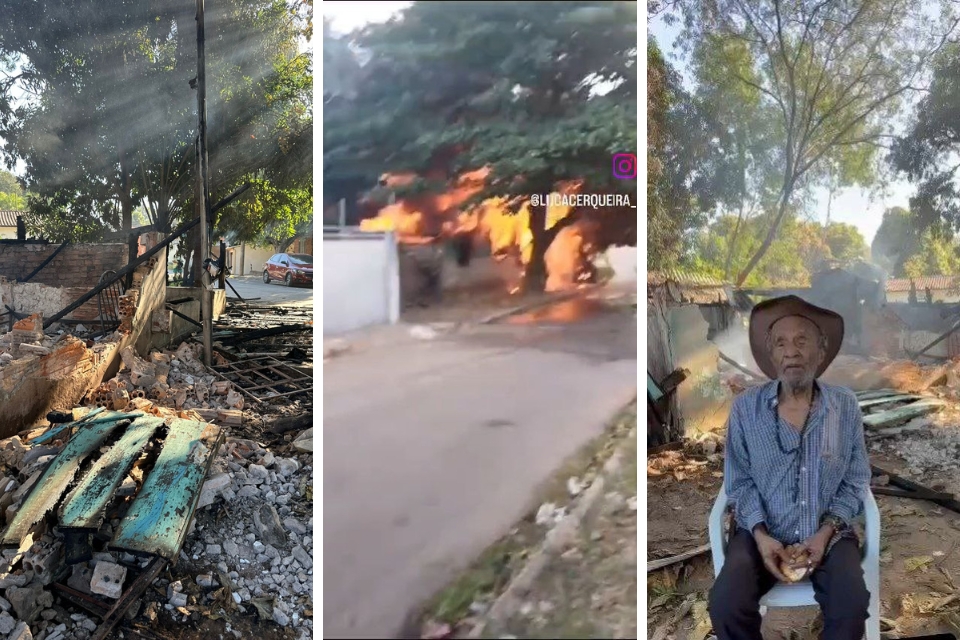 Cururueiro de 81 anos pede ajuda aps ter casa destruda pelo fogo em VG: veja vdeos