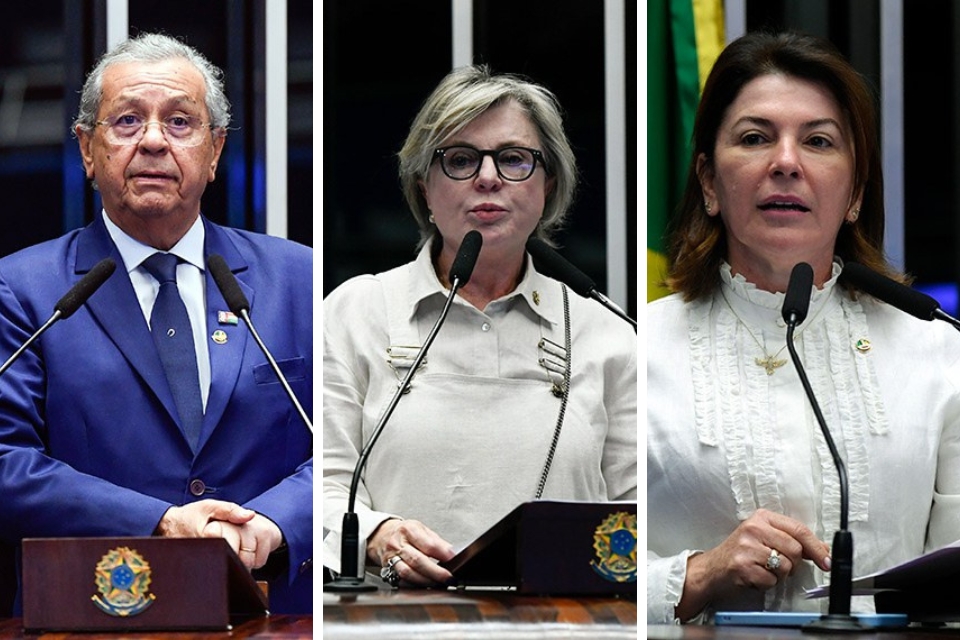 Jayme Campos (e); Margareth Buzetti (c); e Rosana Martinelli (e)